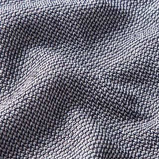 Breijacquard zigzag – wit/marineblauw, 