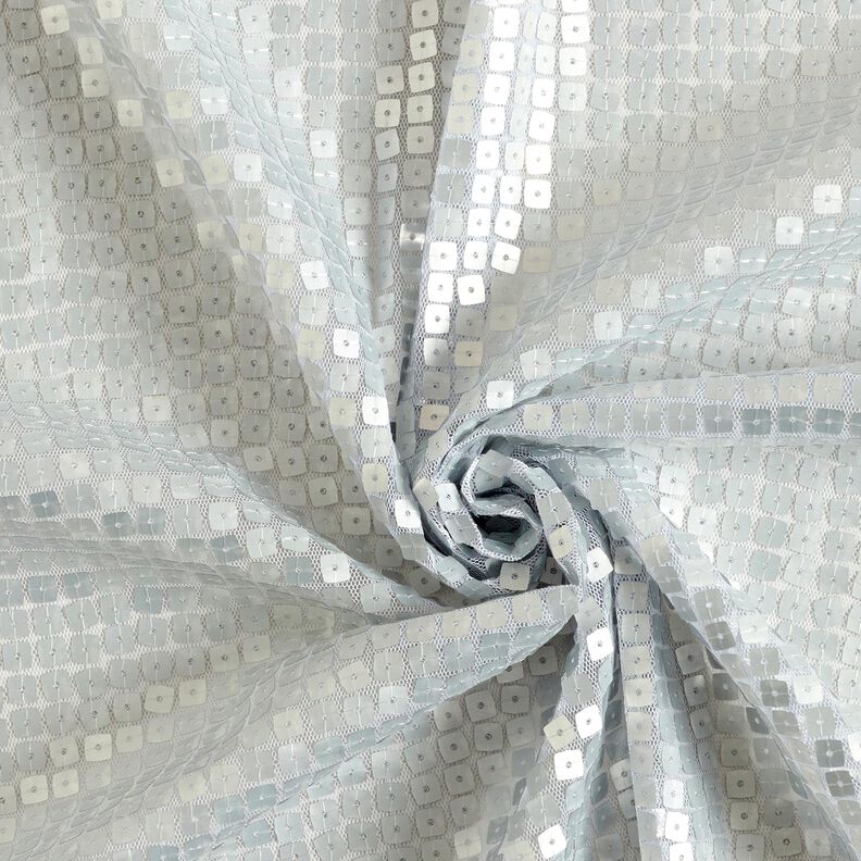 Paillettenstof vierkanten – zilver metallic,  image number 3