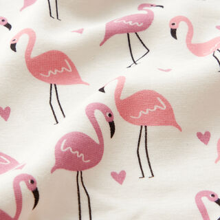 Alpenfleece verliefde flamingo's – ecru, 