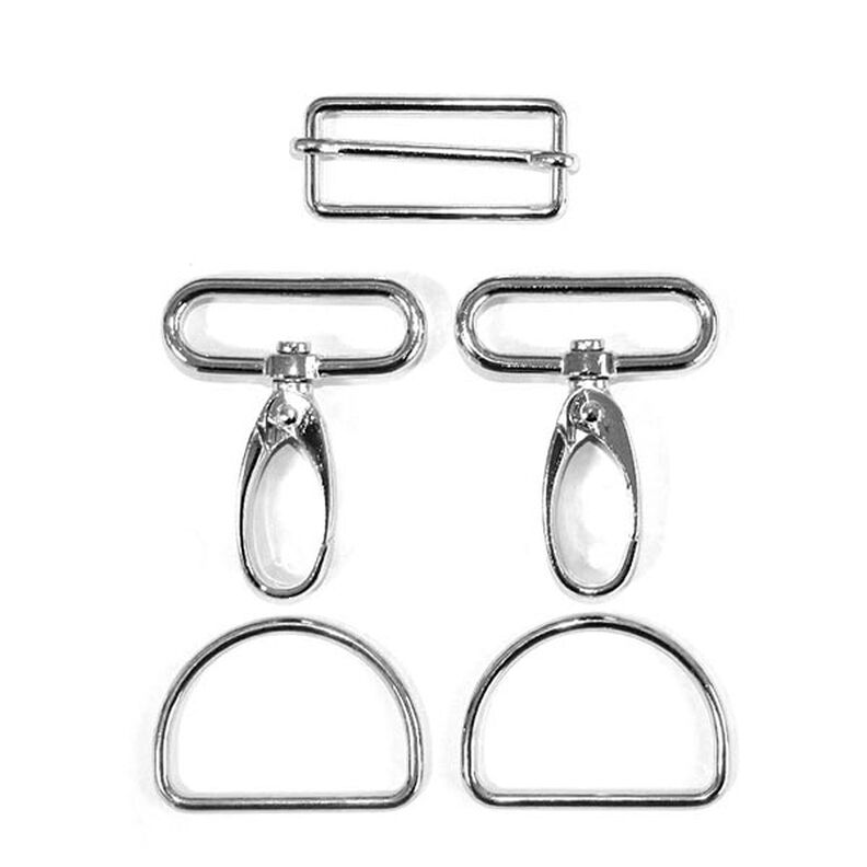 Tassen toebehoren Set [ 5-delig | 40 mm] – zilver metalen,  image number 1