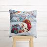 Decopaneel Gobelin Kat met geschenken – lichtblauw/karmijnrood,  thumbnail number 5
