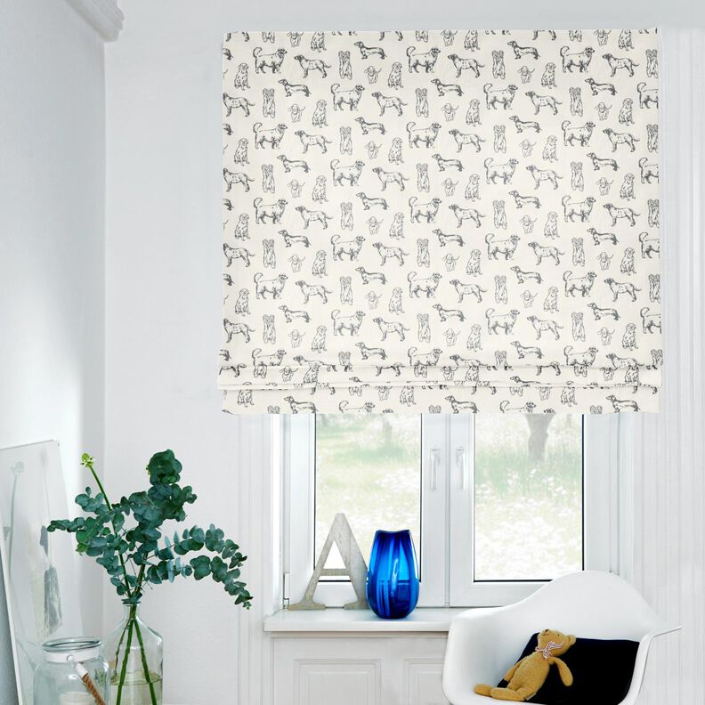 Decostof Canvas Honden – creme/grijs,  image number 6