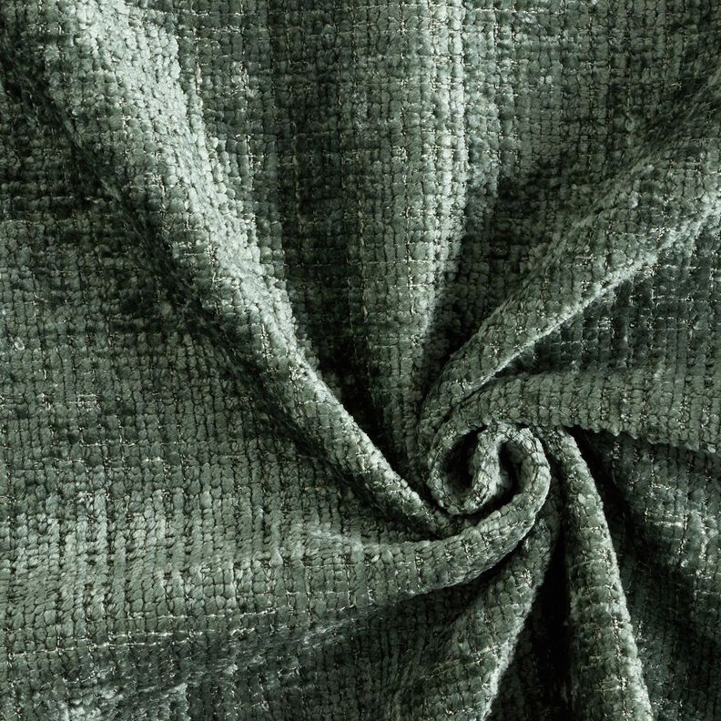 Bekledingsstof Chenille Effen – donkergrenen,  image number 1