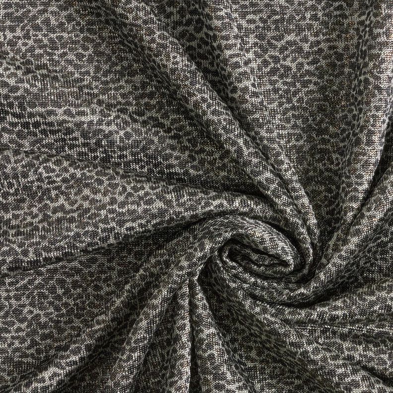 Jacquard jersey luipaardpatroon – goud metallic/grijs,  image number 1
