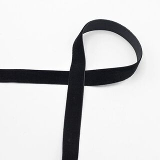 Fluweelband Effen [15 mm] – zwart, 