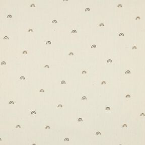 GOTS Katoenpopeline kleine regenbogen | Poppy Fabrics – natuur/reekalf,  GOTS Katoenpopeline kleine regenbogen | Poppy Fabrics – natuur/reekalf,