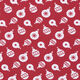 Katoenjersey kerstballen – karmijnrood,  thumbnail number 1