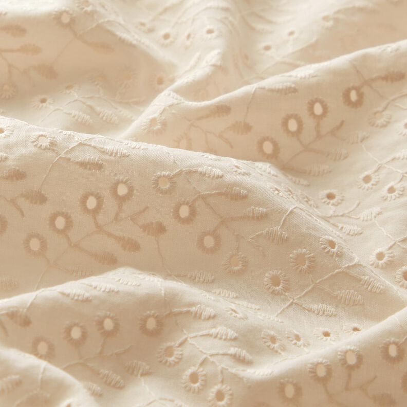 Batist Los borduursel Bladerranken – creme,  image number 2