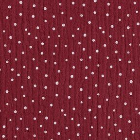 Mousseline/dubbel gehaakte stoffen Stippen – bessen/wit, 