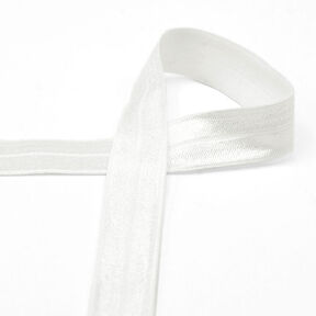 Elastisch bandje (rubberen vouw) glanzend [20 mm] – ecru, 