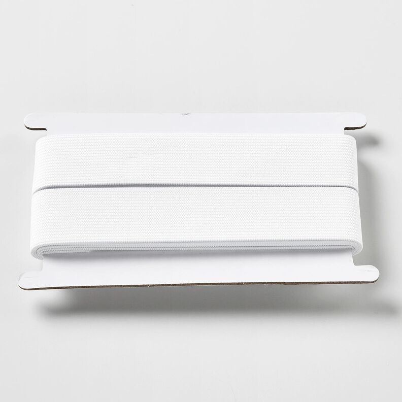 Gladde elastiekband [3 m | 30 mm] – wit,  image number 1