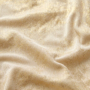 Jersey glitterfolie – amandel/goud, 