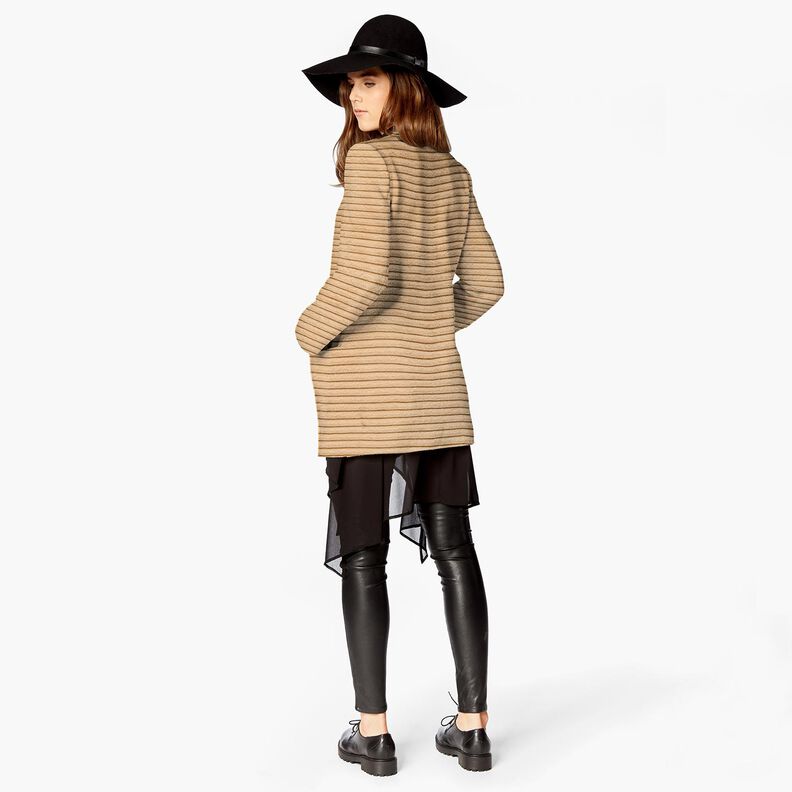 Imitatiebont brede horizontale strepen – beige, image number 5