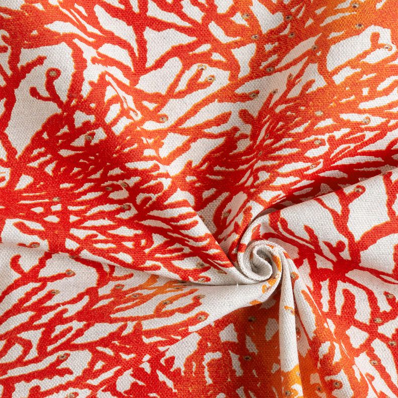 Decostof Half panama fijn koraal – terracotta/natuurlijk,  image number 3