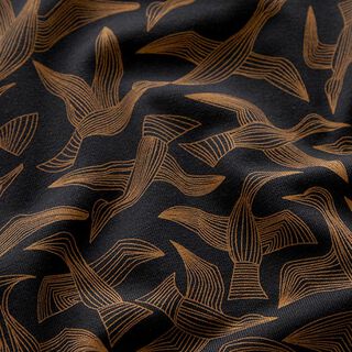 Katoenjersey trekvogels – zwart, 