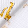 Mousseline/dubbel gehaakte stoffen Giraffen – wit/zonnegeel,  thumbnail number 4