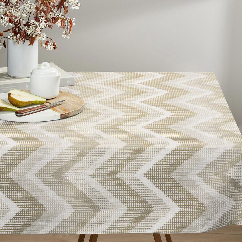 Decostof Half panama Chevron – natuur/duingeel,  image number 7