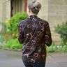Katoenjersey Goudgespikkelde harten | Glitzerpüppi – zwart blauw/donker oudroze,  thumbnail number 5