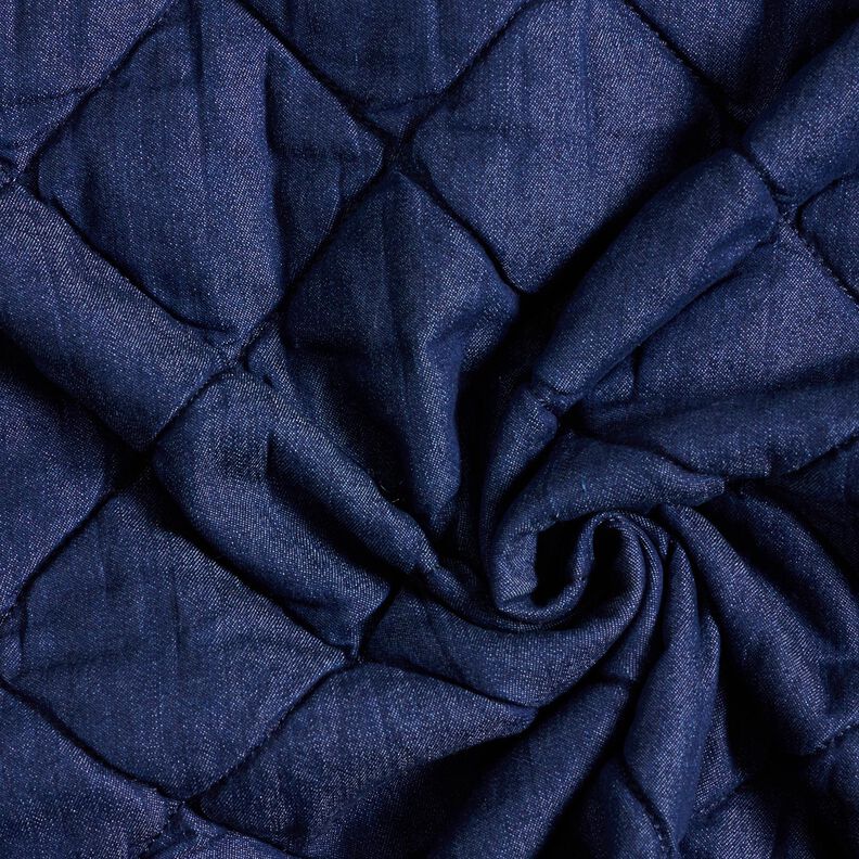 Jeans Doorgestikte stof Ruiten – nachtblauw,  image number 3