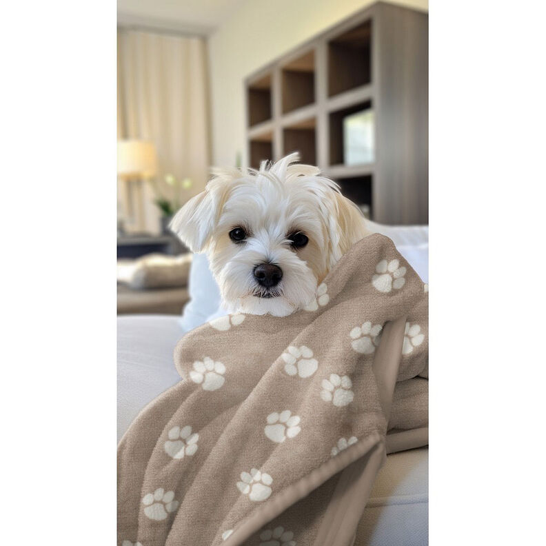 Gezellige fleece Dierenpoten | by Poppy – licht taupe/ivoor, image number 6