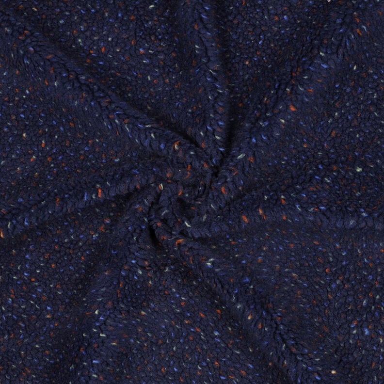 Teddy pluche Tweed Mix | Poppy Fabrics – marineblauw,  image number 3