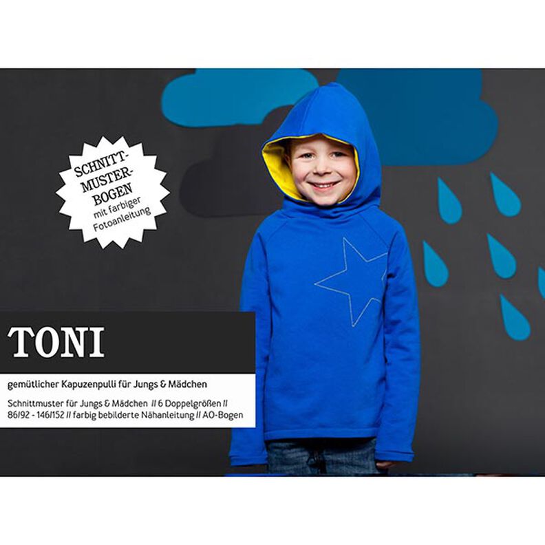 TONI Sweater met capuchon voor jongens en meisjes | Studio Schnittreif | 86-152,  image number 1
