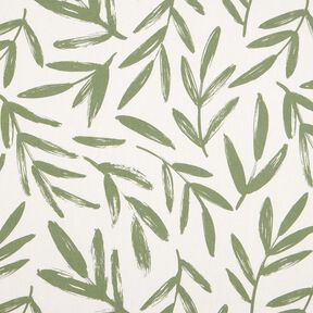 Decostof Half panama Minimalistische bladeren – pijn/natuur, 