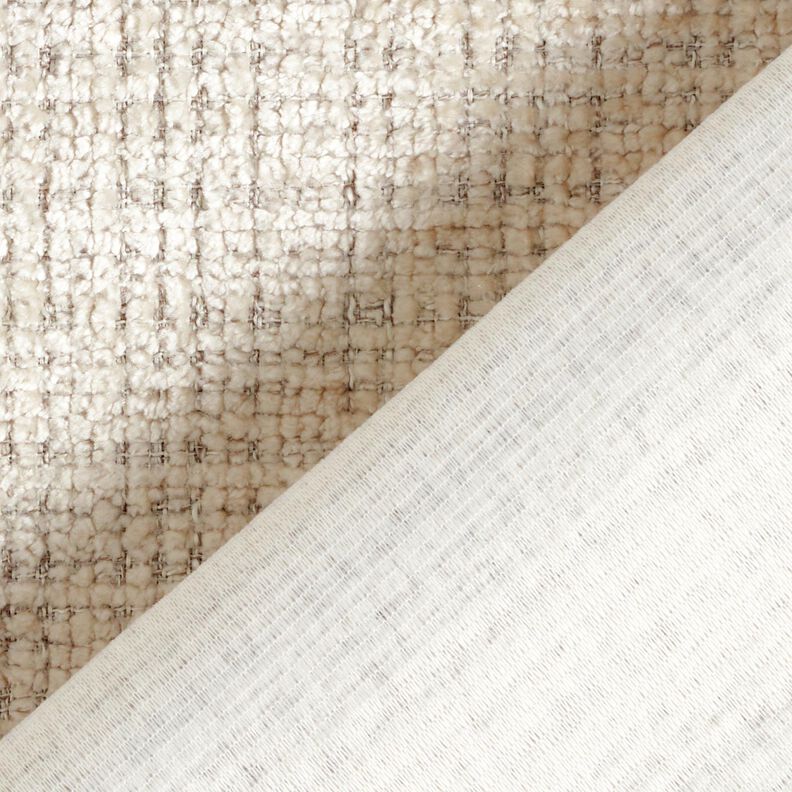 Bekledingsstof Chenille Effen – amandel, image number 3
