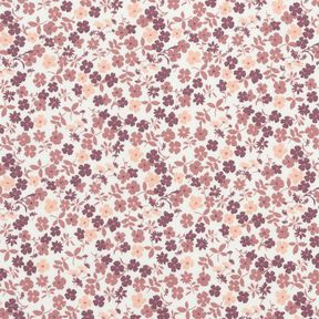 Katoenjersey Bloemenzee &ndash; wit/lila, 