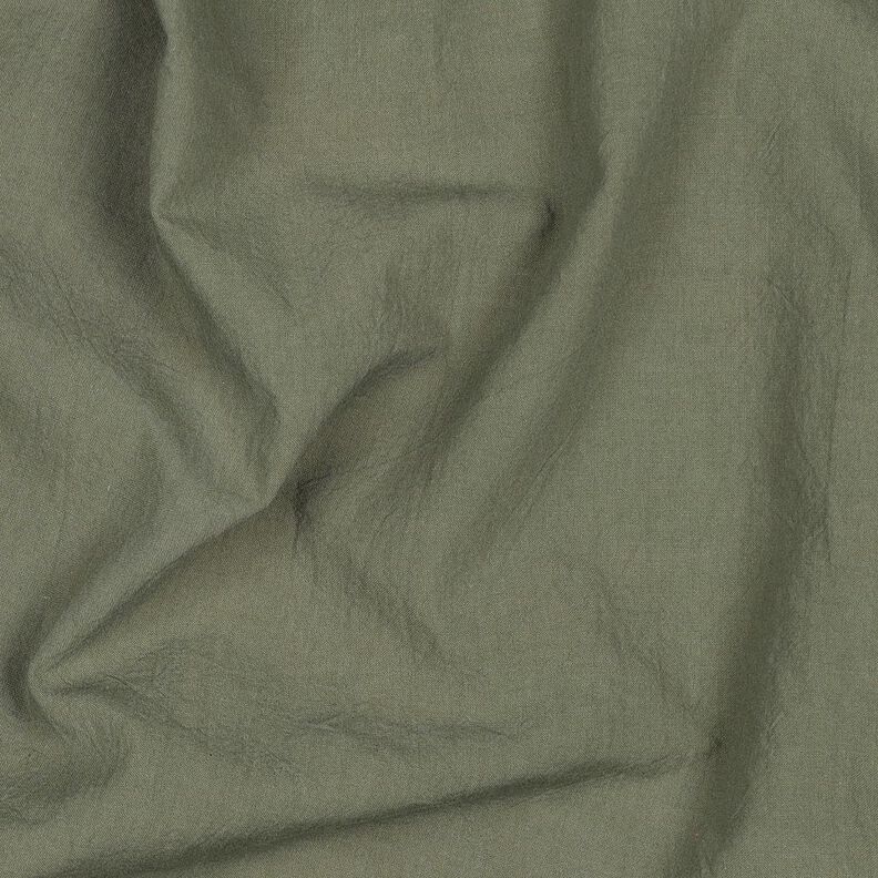 Katoenen stof Krinkel voorgewassen – donkerolijf,  image number 2