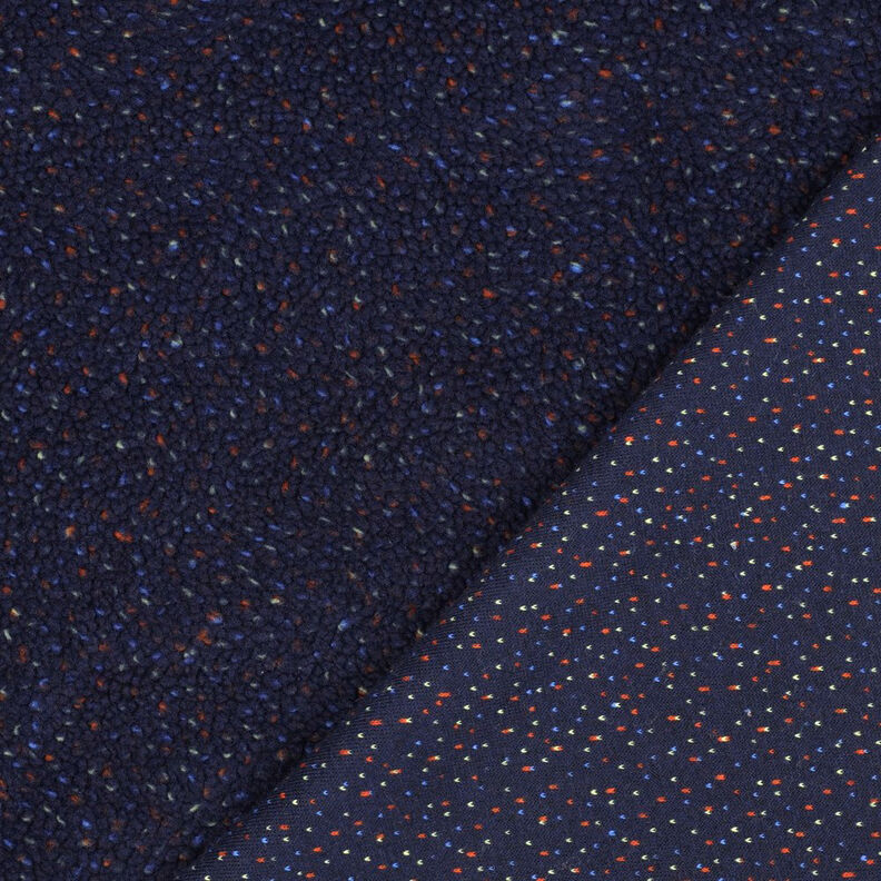 Teddy pluche Tweed Mix | Poppy Fabrics – marineblauw, image number 4