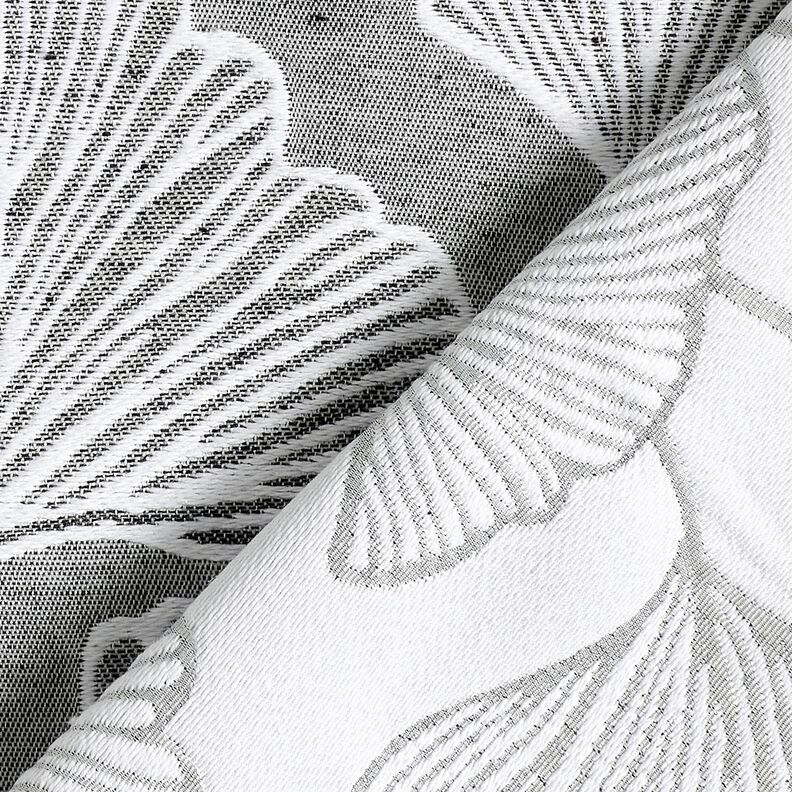 Decostof Jacquard grote ginkgo &ndash; graniet/ivoor,  image number 4