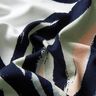 Viscosejersey Grote bladeren – ivoor/nachtblauw,  thumbnail number 2