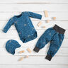 Katoenjersey Ondeugende vleermuis – jeansblauw,  thumbnail number 6
