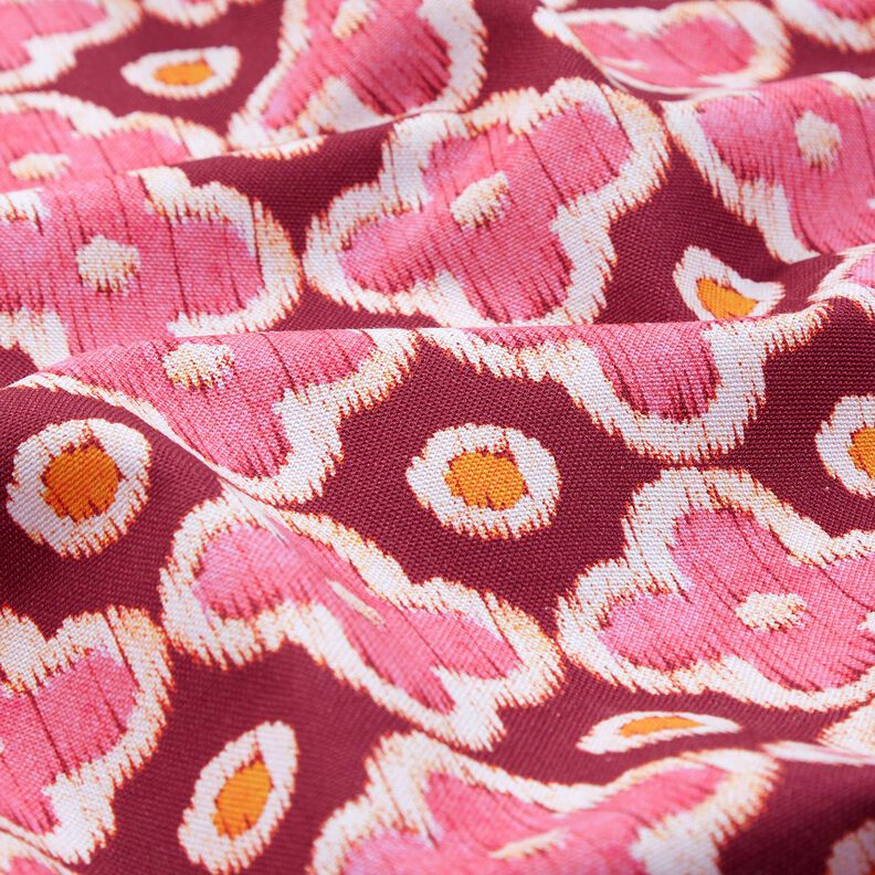 Decostof Canvas Borduurwerklook – bordeauxrood/pink, image number 2
