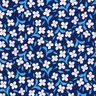 Viscosecrêpe kleine bloemen – marineblauw/wit,  thumbnail number 1