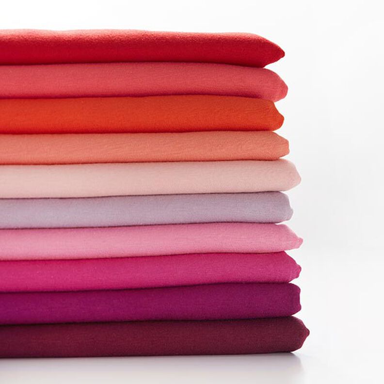 Katoenjersey Medium effen – bordeauxrood,  image number 4