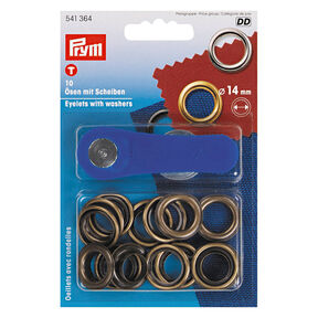 Ogen en ringen [Ø 14 mm] | Prym – oud goud, 