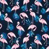Katoenjersey Flamingo | Glitzerpüppi – nachtblauw/lichtroze,  thumbnail number 1