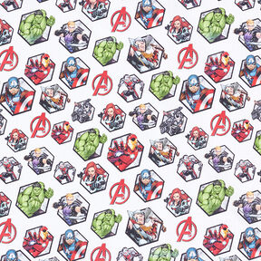 Cretonne Licentiestof Avengers motieftegels | Marvel – wit, 
