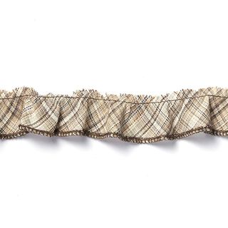 Ruches Schotse ruit - beige/bruin, 