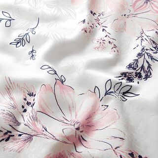 Zijde-viscose-satijn grote bloemenboeketten – wit, 