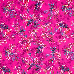 Badpakstof Aquarelbloemen – purper/wit, 