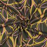 viscose stretch grote bloemen – donkergrenen/geel olijfgroen,  thumbnail number 3