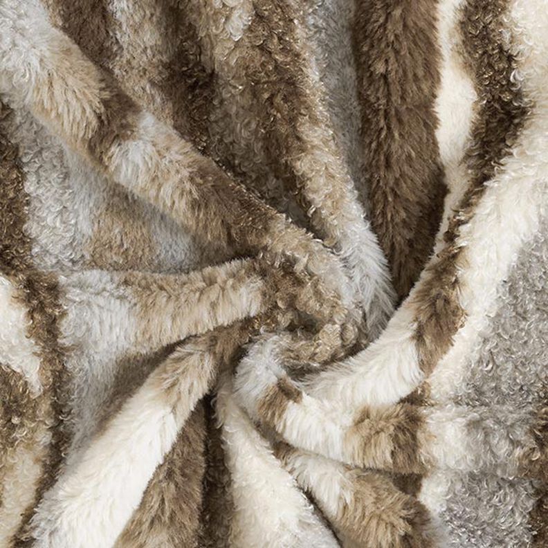 Nepbont abstracte strepen – ecru/taupe,  image number 3