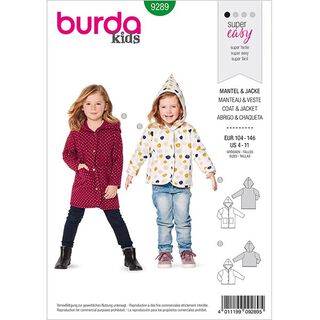Mantel, Burda 9289 | 104-146, 