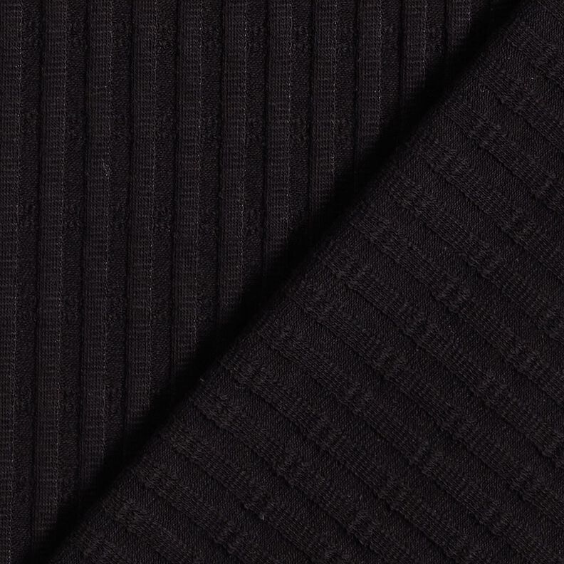 Ribjersey Enkelvoudig breipatroon – zwart,  image number 4