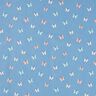 GOTS Katoenpopeline Vlinders – stralend blauw,  thumbnail number 1