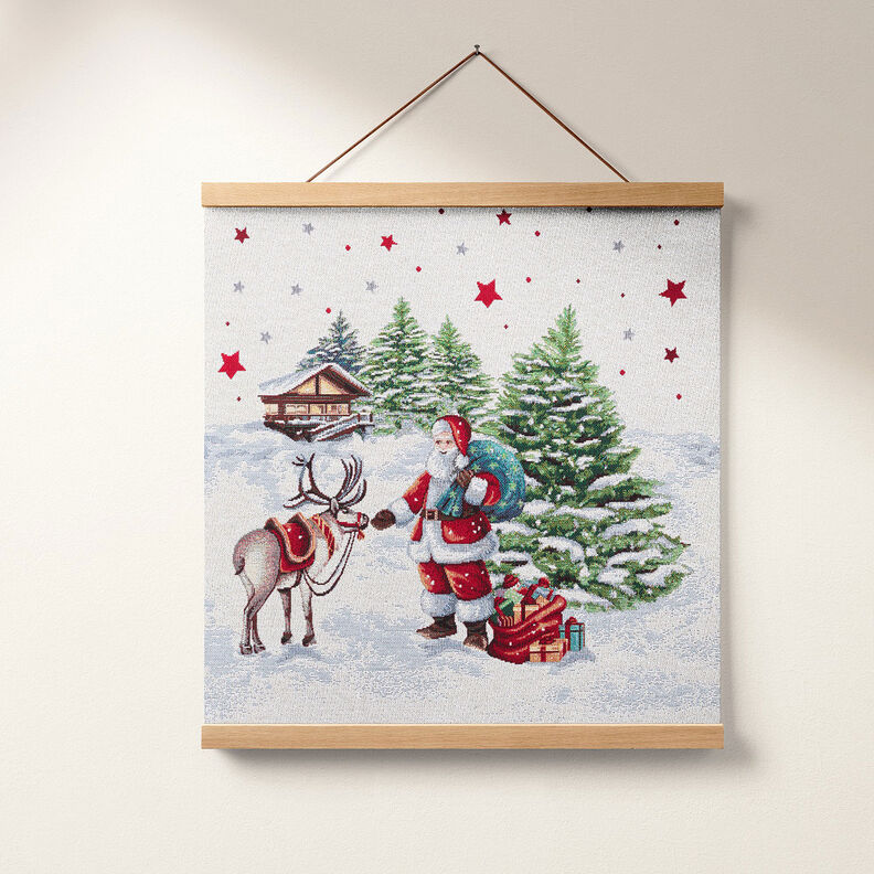 Panel Gobelin Kerstman lurex – ecru, image number 6