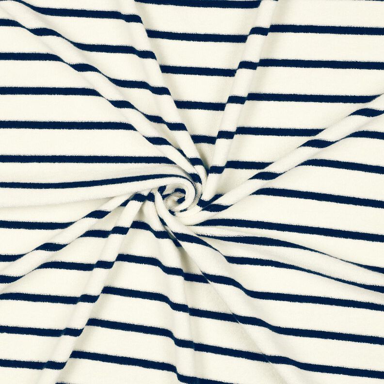 Badstof jersey Strepen – ivoor/nachtblauw,  image number 3